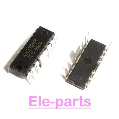 50 PCS KA2206B DIP-14 KA2206 2-Channel Power Amplifier Chip Integrated Circuits 