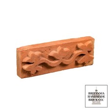 Floral Border, Decorative Handmade Red Brick