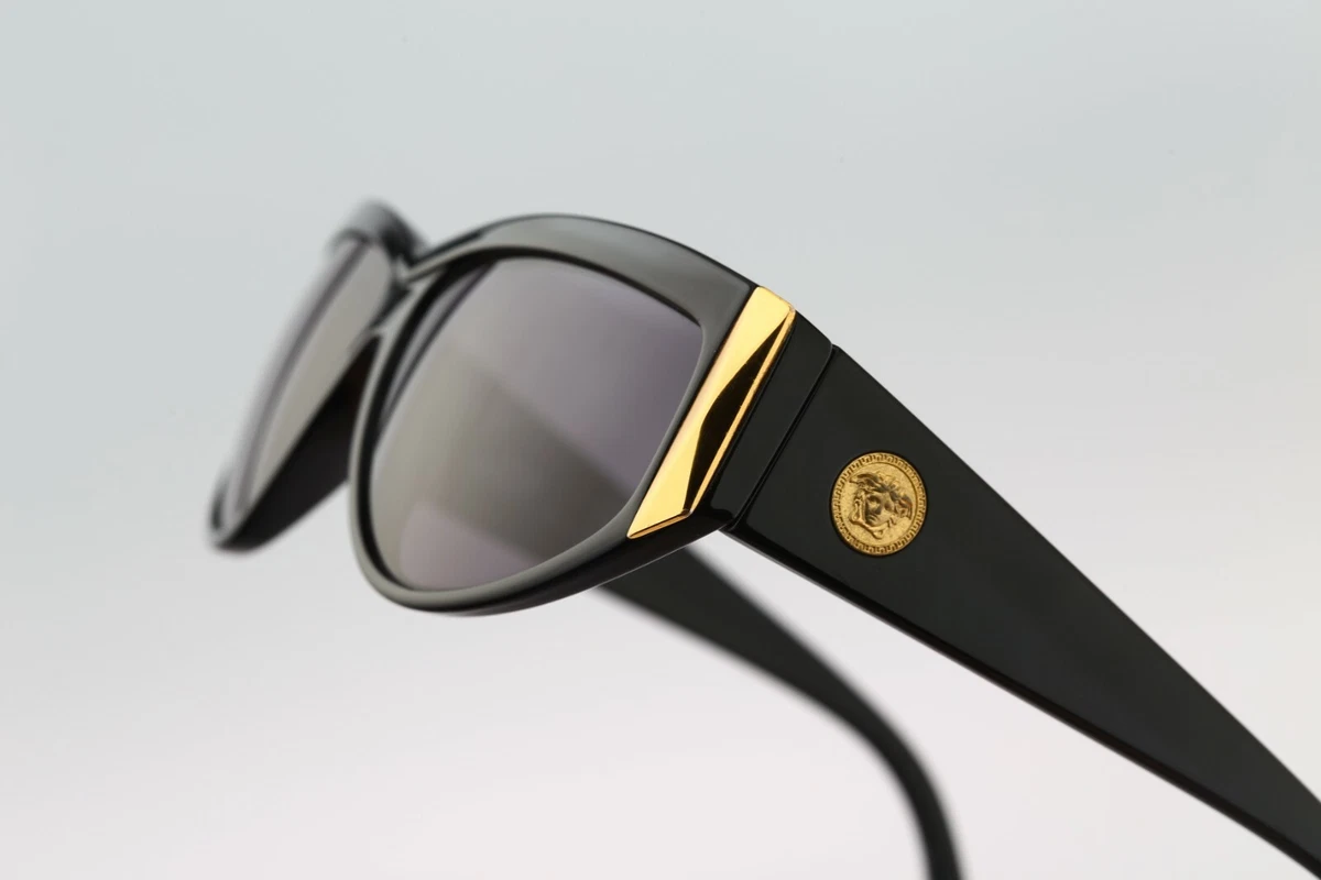 Versace 90s Vintage Logo Cat-Eye Glasses for Women