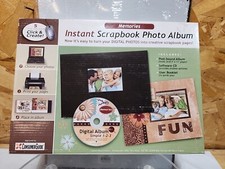 Vintage Instant Scrapbook Photo Album PC Click Create Holds 24 8.5 x 11" Pages