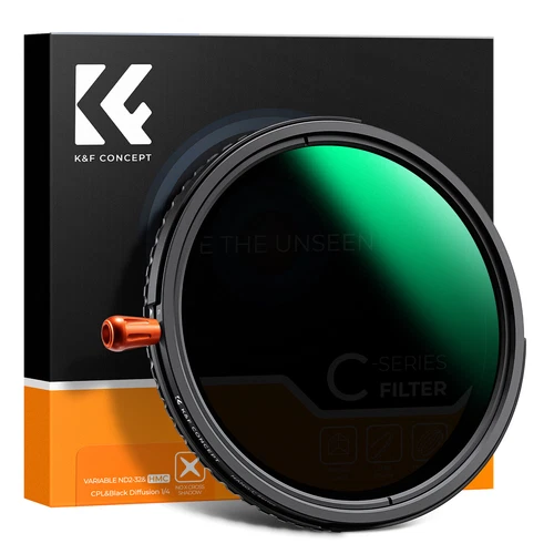 K&F Concept Lens Filter 3 in 1 ND2-32 CPL Black Mist Diffusion 1/4 67mm 82mm - Picture 2 of 19