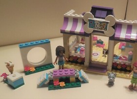 LEGO FRIENDS HEARTLAKE CITY PUPPY DOG DAYCARE DOWNTOWN 41124 BUILDING SET LOT