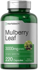 Mulberry Leaf Extract 3000mg | 220 Capsules | Non-GMO, Gluten Free | by Horbaach