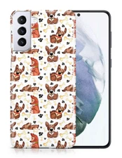 CASE COVER FOR SAMSUNG GALAXY|WATERCOLOR DOG BONES PAW PATTERN