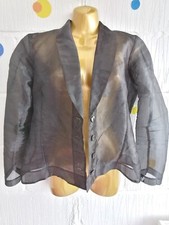 Hamells Wavelength Size 12 Vintage Sheer Lightweight Buttoned Jacket See Through