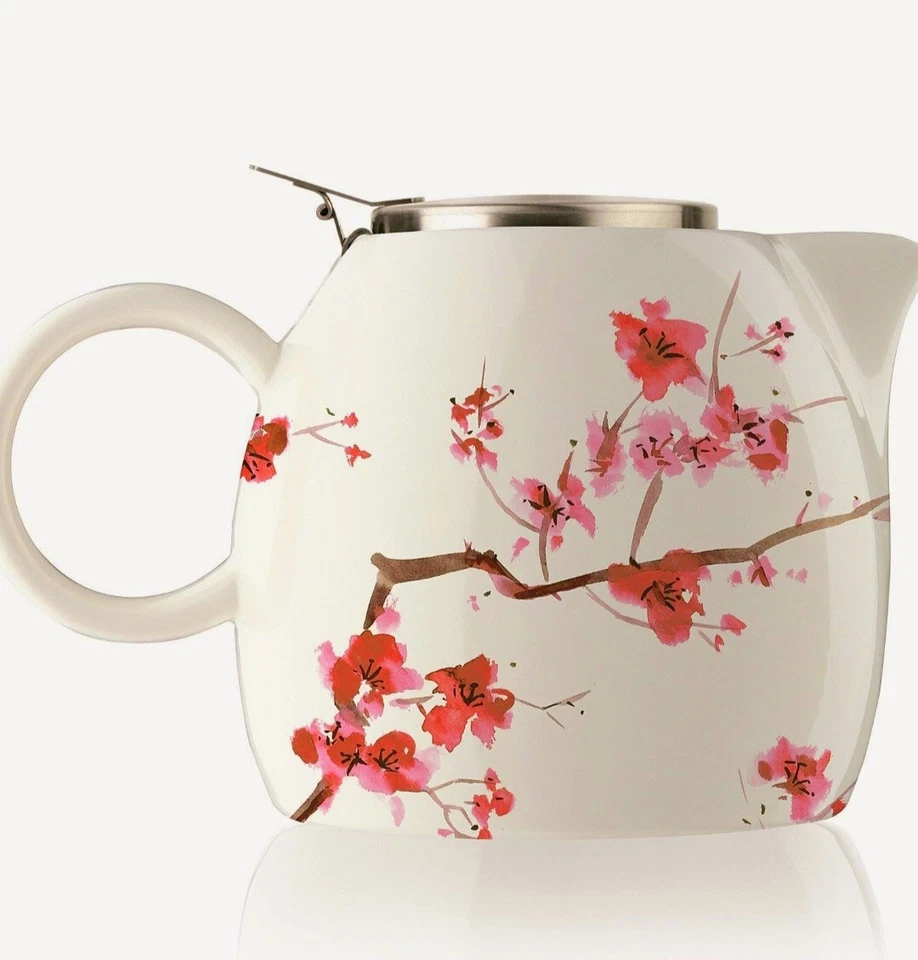 Tetera de cerámica Tea Forte Pugg 24 oz con infusor de acero inoxidable NUEVA en caja Foto 2 de 3