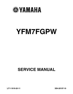 #ad 3 hole Punch Service Shop Repair Manual 2007 Yamaha YFM700 Grizzly 700 YFM7FGPW $44.99
