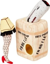 A Christmas Story Leg Lamp Fragile Box Hide & Seek Puzzle Plush Squeaky Dog Toy