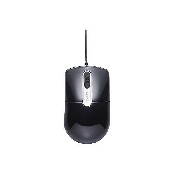Thumbnail - Buffalo Wired Optical Mouse Silent / 3 Button / M Size Black