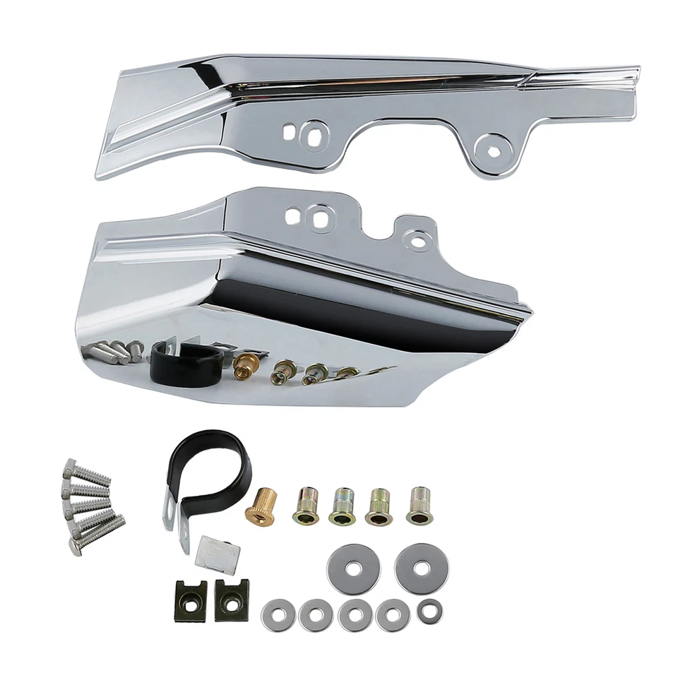 Chrome Mid-Frame Air Deflectors For Harley Electra Street Road Glide King 01-08 - Image 2 of 4