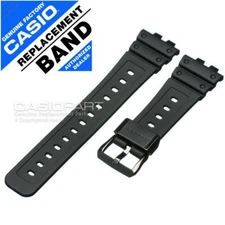 Casio Black Rubber Watch Band w/ Steel Keeper f/ G-Shock Half Metal GMW-B5000G-1
