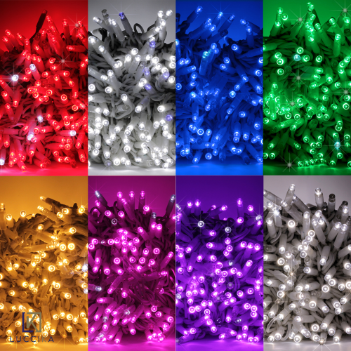 Cadena de luces navideñas serie Koem con flash led MaxiLed para externo | eBay