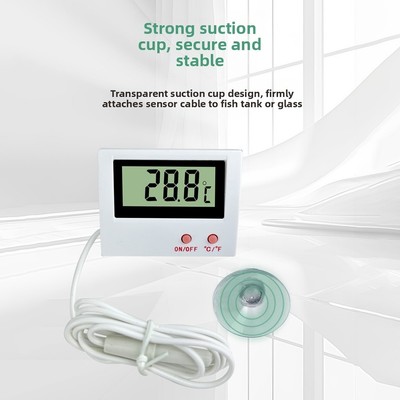 Tragbares digitales Thermometer für Aquarien umschaltbare Celsius Fahrenheit Ei