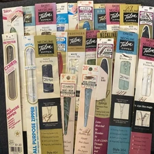 Vintage Zippers Lot of 22 New Old Stock Talon Coats Clark Mixed Variety