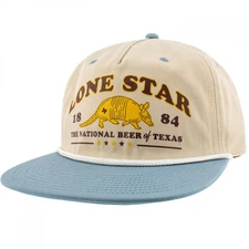 Lone Star Arched Text Over Armadillo Snapback Hat Multi-Color