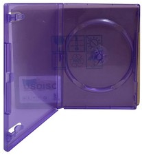 USDISC DVD Cases Standard 14mm Premium, Single 1 Disc Clear Purple Lot