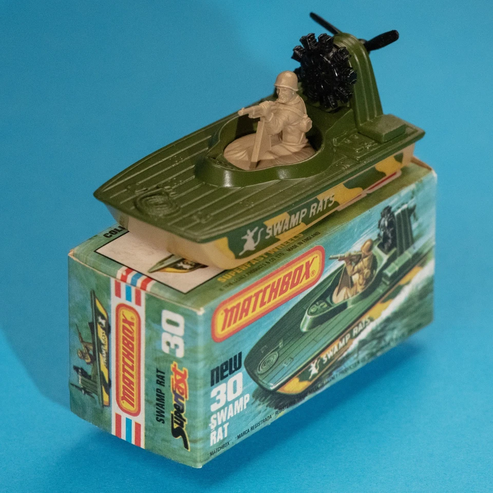 Matchbox Superfast / MB 30 C1 Swamp Rat / 1976 MIB / Awesome Box Art / Mint - Image 2 of 4