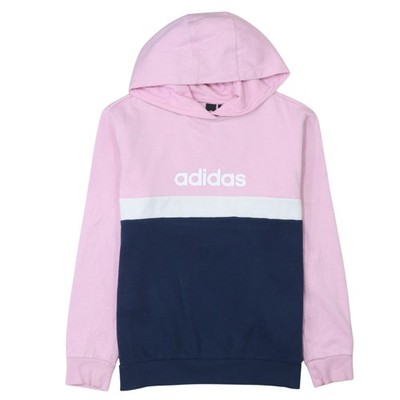 Adidas Mädchen rosa Colourblock Logo Pullover Hoodie Größe 14 Jahre