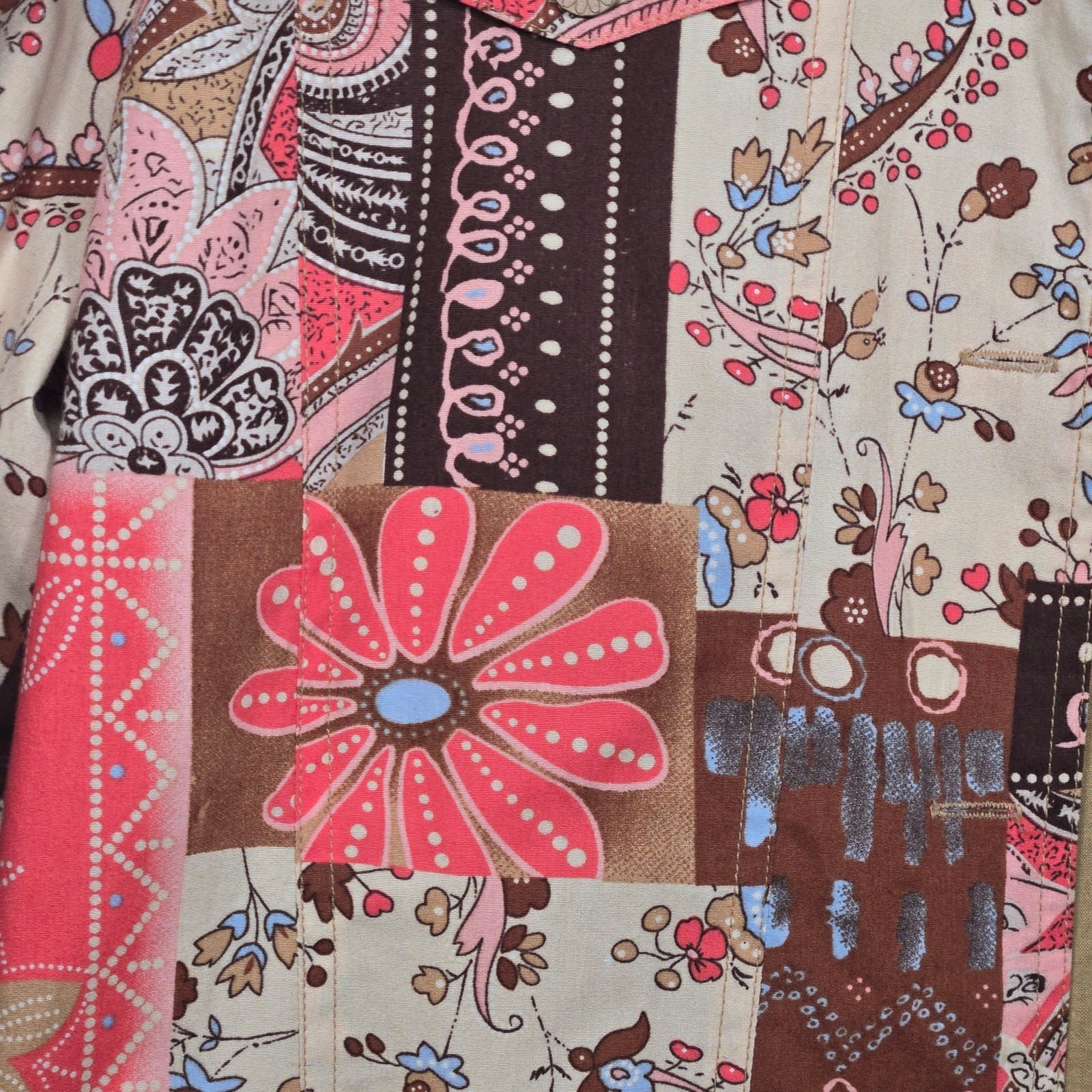 Anne Carson Patchwork Shacket. Large - image 10