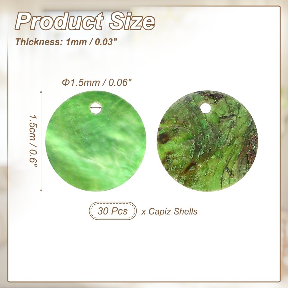 30Pcs Capiz Shells 1.5cm/0.6