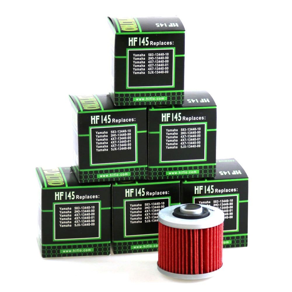 Hiflo HF145 Motorcycle Oil Filters X6 for Yamaha XV 1100 Virago 89-98