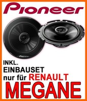 Renault Megane 1 - Pioneer Lautsprecher Boxen 240Watt TüR Vorne 16Cm Einbauset