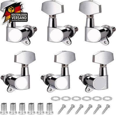 Gitarren Mechaniken Locking Keys für E-Gitarre 6 Stück verchromt