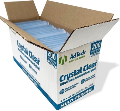 AdTech Full Size Hot Glue Sticks, 4-Inch, 200-Count | Multi-Temp 210 Sticks 
