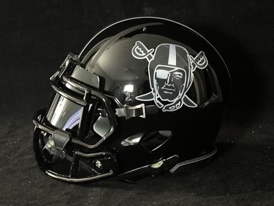 Raiders Ninja Blackout mini helmet! | eBay