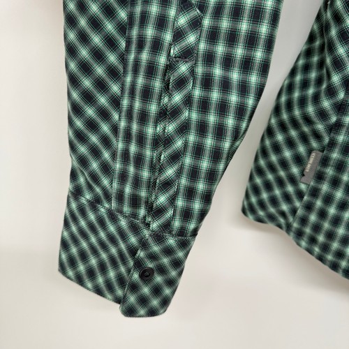 Icebreaker Laurel Plaid Button Down Shirt Women's Size Medium Green Merino Wool - Picture 6 of 15