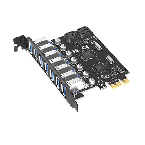 5Gbps 7 Ports PCI-E to USB 3.0 HUB PCI Express Expansion Adapter Card - Afbeelding 2 van 11