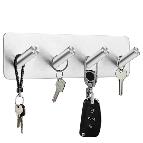 Key Holder for Wall, Self Adhesive Key Hook for Wall, Stainless Steel Wall Mo...