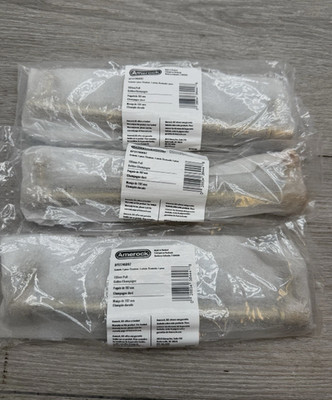 LOT OF 3 Amerock BP37746BBZ Faraday 7-9/16'' Center to Center Knurled Bar - Gold