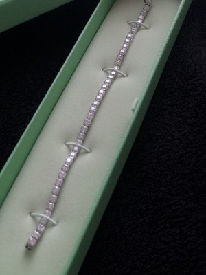 Neu Swarovski Tennisarmband Glitzer Kristalle Matrix