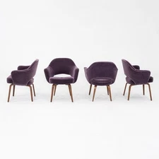 2018 Eero Saarinen for Knoll Executive Dining Arm Chairs in Purple 12+ Available