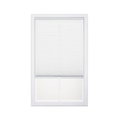 DEZ FURNISHINGS Cordless 1'' Light Filtering Cellular Shade, 31.5''W x 64''H, Wh...