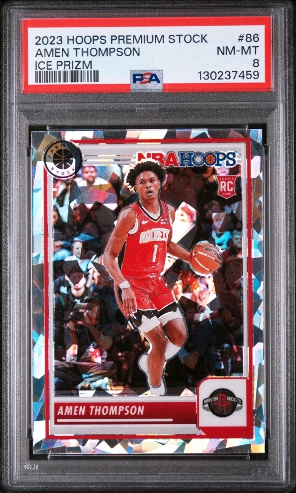 2023-24 Panini Nba Hoops Premium Stock - Amen Thompson #86 Ice Prizm (RC)