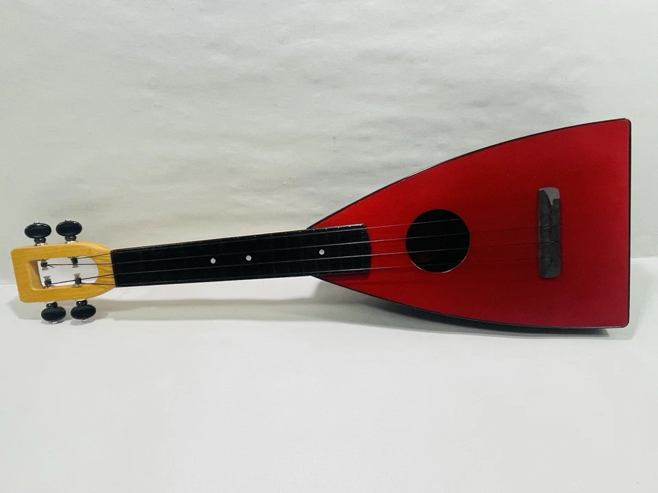 Magic Fluke Company "It's A Fluke" Red FLUKE UKULELE UKE  M10 18850 w/ Case - Image 3 of 4