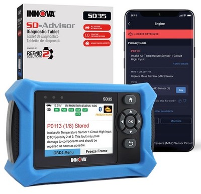 Innova SD35 OBD2 Scanner   ABS, SRS, TPMS & Check Engine Code Reader, Live... 
