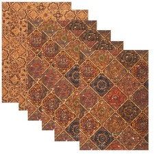 6 Sheets Natural Cork Cloth Crafting Delicate DIY Supple Cork Fabric Handcrafts