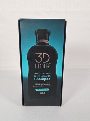3D Haar Anti-Haarausfall & Re-Growth Shampoo 200ml Citrus Fresh VERSIEGELTE verbeulte Box