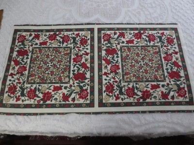 4927. Hoffman MANDARIN GARDEN COTTON for 2 PILLOW TOPS - approx. 21'' x 20'' ea.