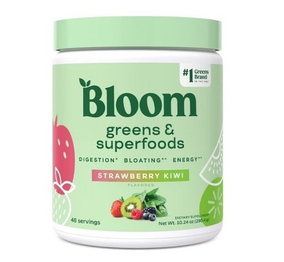 48 Servings !  Bloom Greens & Superfoods Powder  Strawberry Kiwi   09/26