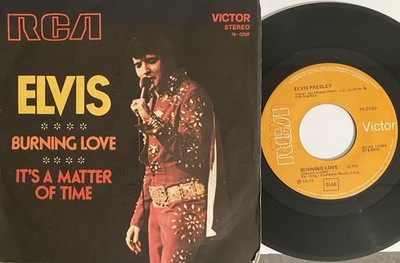 Elvis Presley - Burning Love ITALY Original Cinch 7'' 45rpm mit PS - 1972