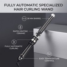   Rotating Curling Iron Auto Hair Curler 28mm Automatic Curling Iron Wand