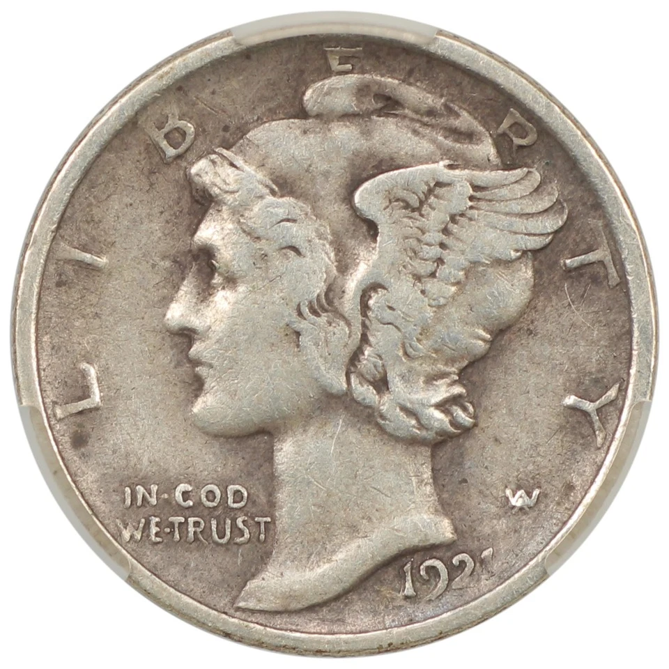 1921-D 10C CACG VF30 - Mercury Dime - Scarce Date - Image 3 of 4