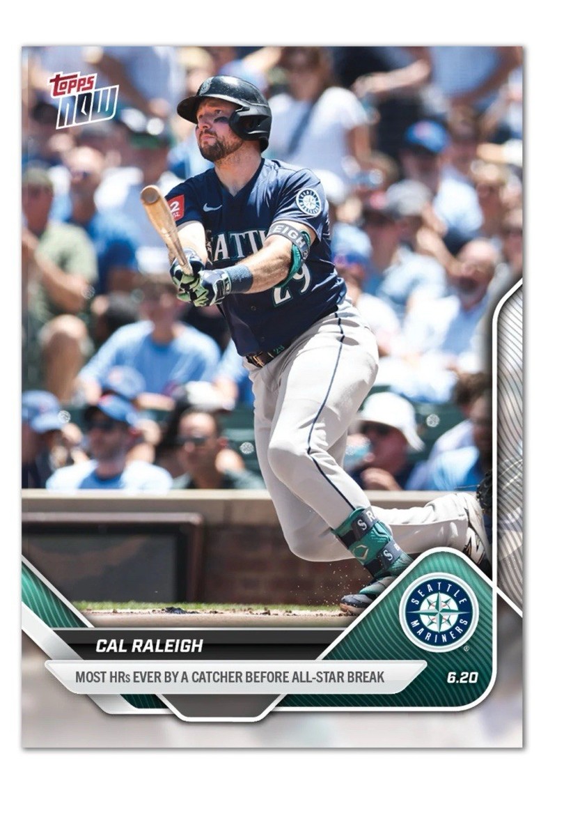 Cal Raleigh 2025 MLB TOPPS NOW 325 Most HR ever By catcher before