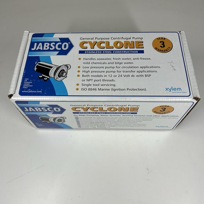 #ad #ad Jabsco Low Pressure Cyclone Centrifugal 12V Pump 3 4” NTP 50840 0012 NEW Sealed $399.95