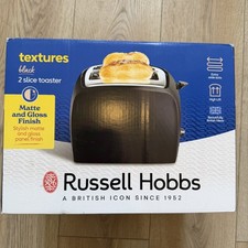 Image of Russell Hobbs Textures 2 Slice Toaster Black 850W Unused