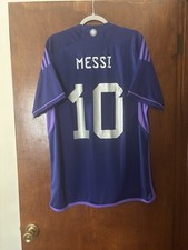2022 Argentina Away Jersey #10 Messi XL adidas Soccer World Cup kit